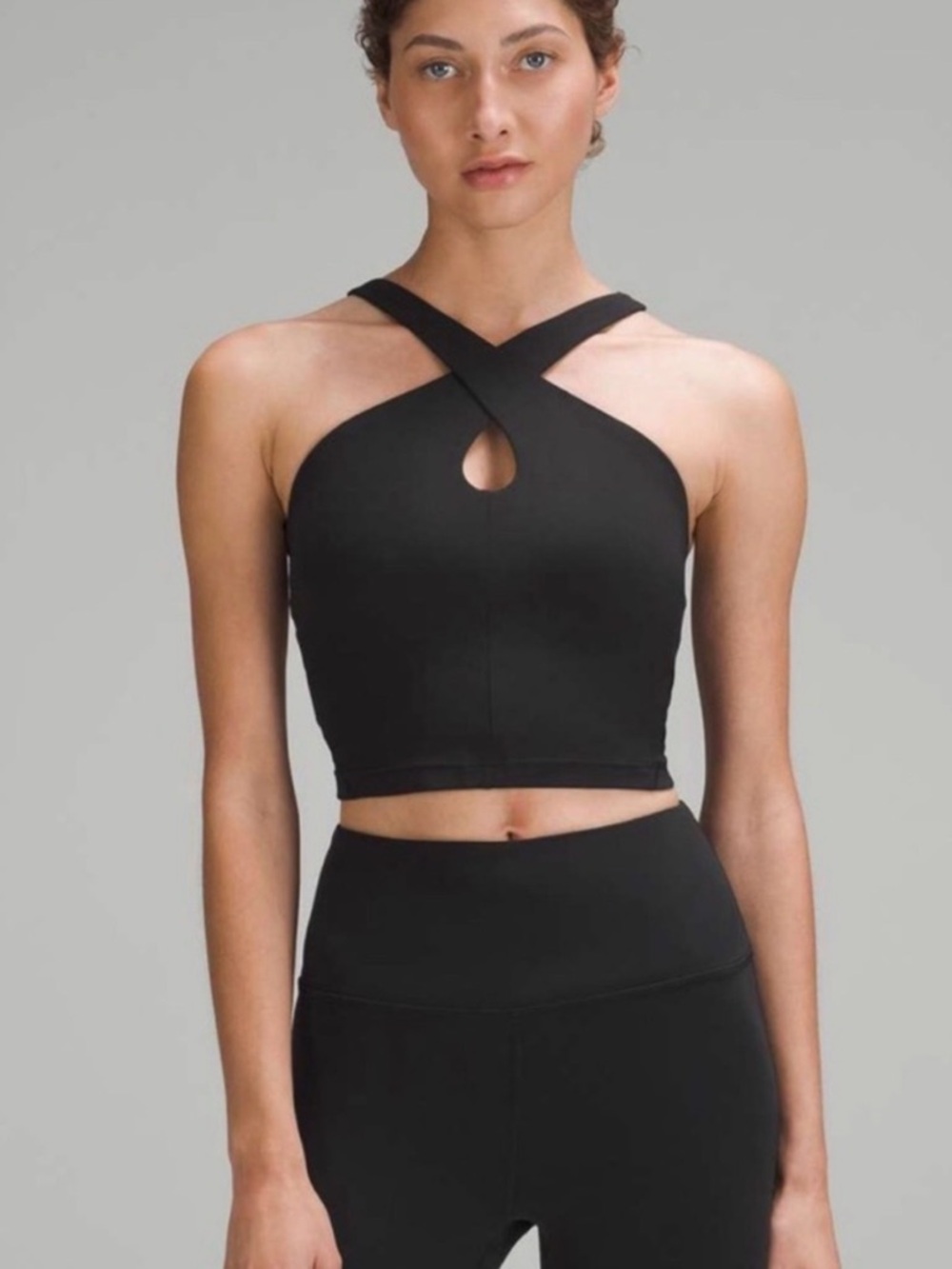 lululemon athletica Black Crisscross keyhole Sports Bra